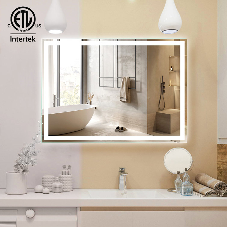 Wall mounted vanity deals mirror